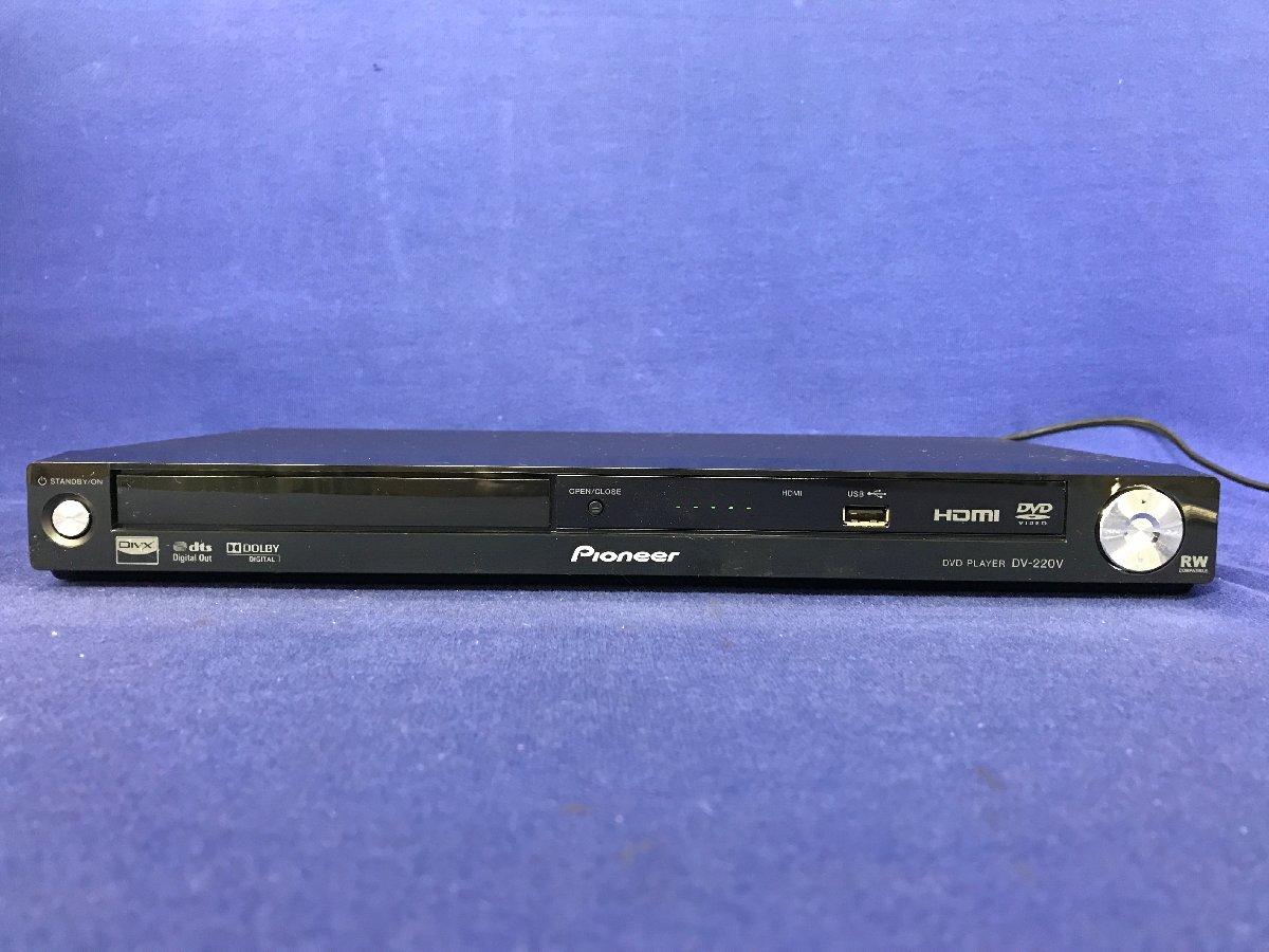 ★５８―０３１★DVDプレーヤー　Pioneer/パイオニア DV-220V 再生確認(rèn)済 リモコン HDMI端子 USB端子 映像機(jī)器[80]