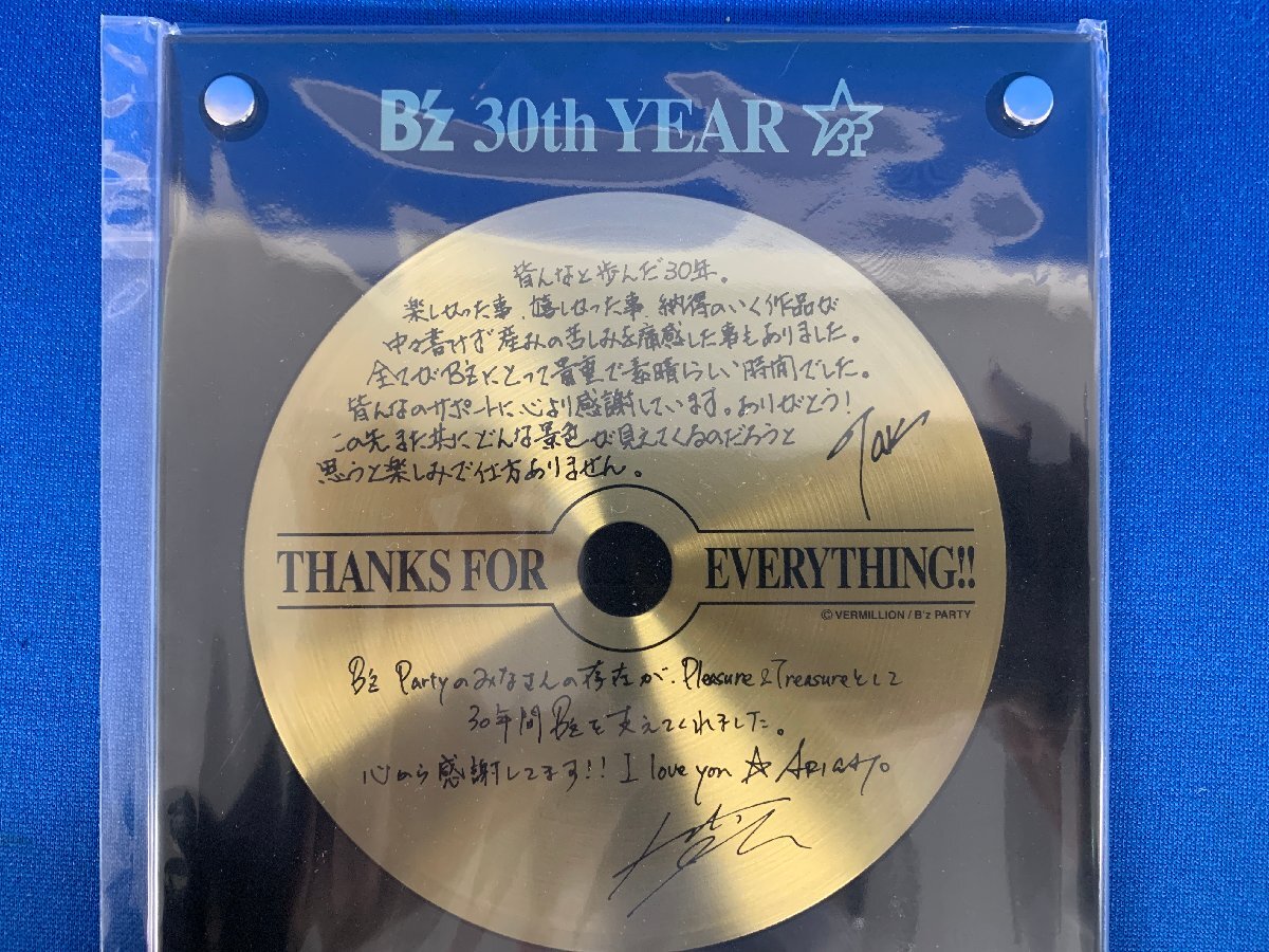 ★５７―００３★B'zグッズ　B‘z 30th Year ファンクラブ限定30周年記念プレート 未開封 コレクション ディスプレイ 記念品 [60]