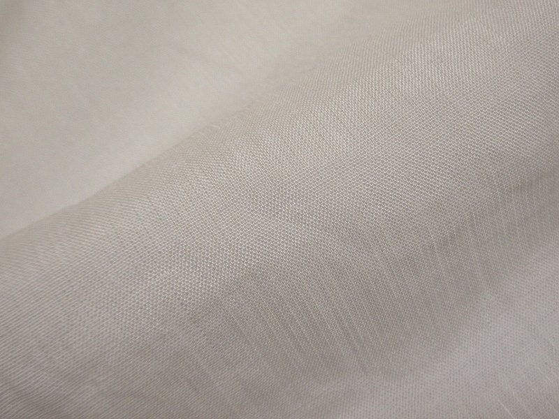 ドークブア■夏　長襦袢　本場小千谷ちぢみ　麻　鼠　極上の逸品　★　501