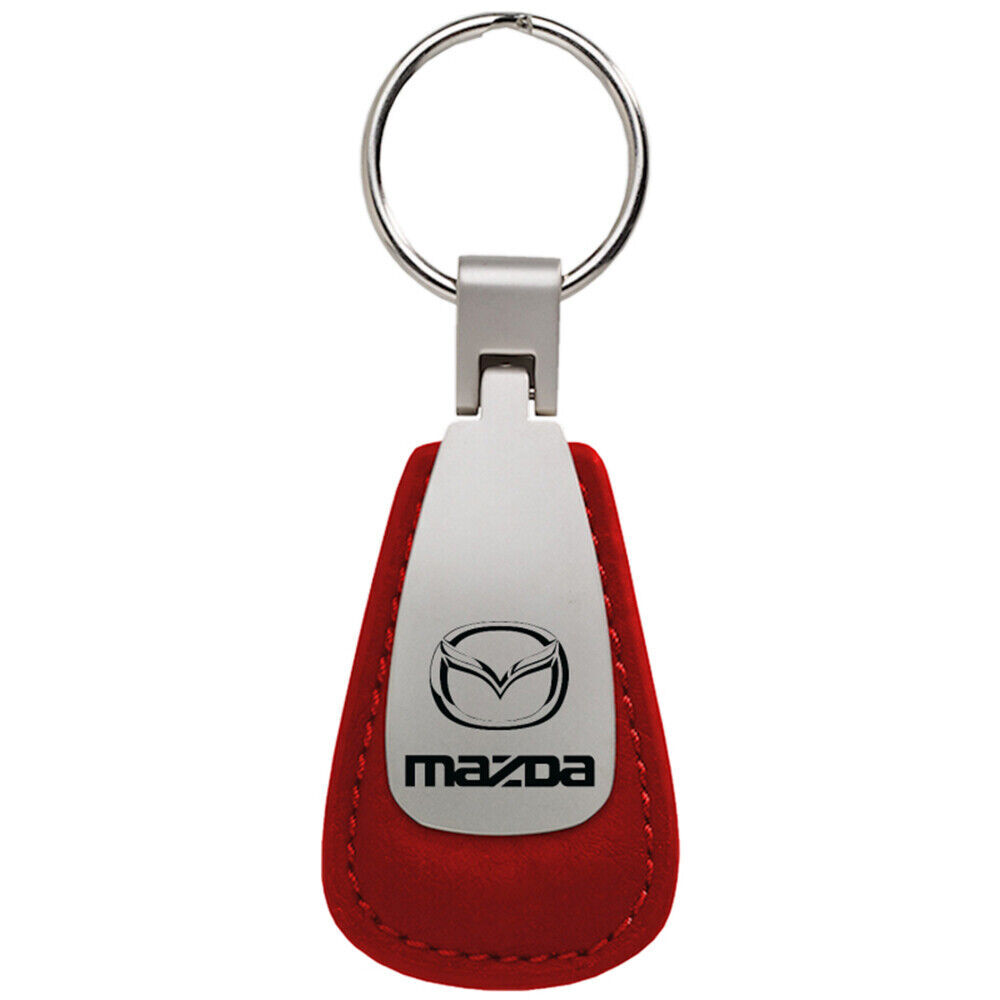 マツダ キーホルダー ドロップ / レッドレザー / 赤 / レザー / MAZDA / キーホルダー / キーチェーン / キーリング