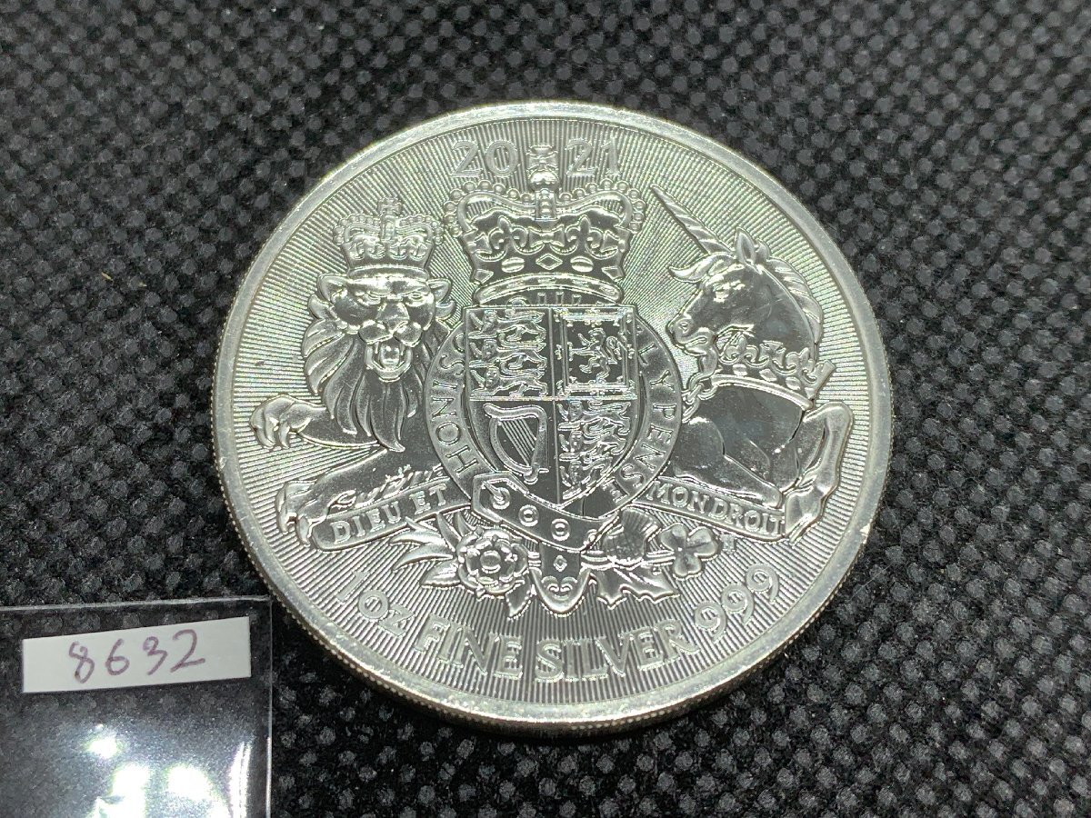 豪奢な 31.1グラム 2021年 (新品) イギリス「 英国王室の紋章・ライオン 銀