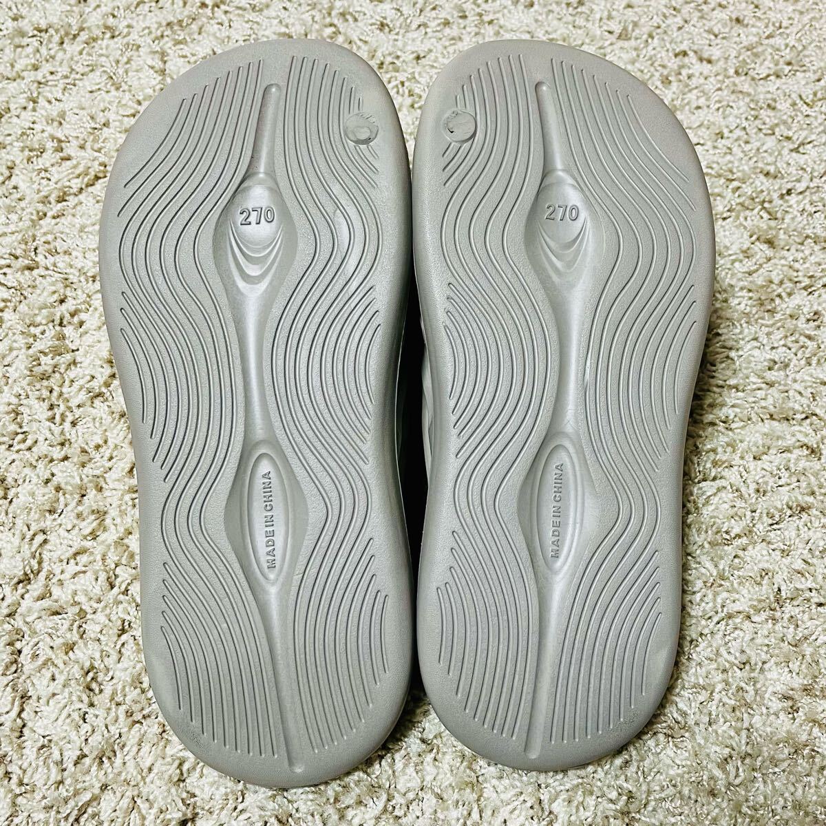 未使用 ニトリ コンフォートサンダル 2足セット シャワーサンダル Lサイズ 27センチ モカ メンズ レディース 玄関 ベランダ 9135