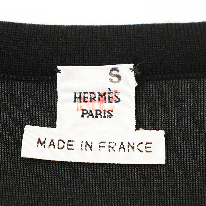 [ прекрасный товар ]HERMES Hermes вязаный sorudo товар не . птица. миф tsu il re-n безрукавка женский размер бирка нет чёрный многоцветный . производства 