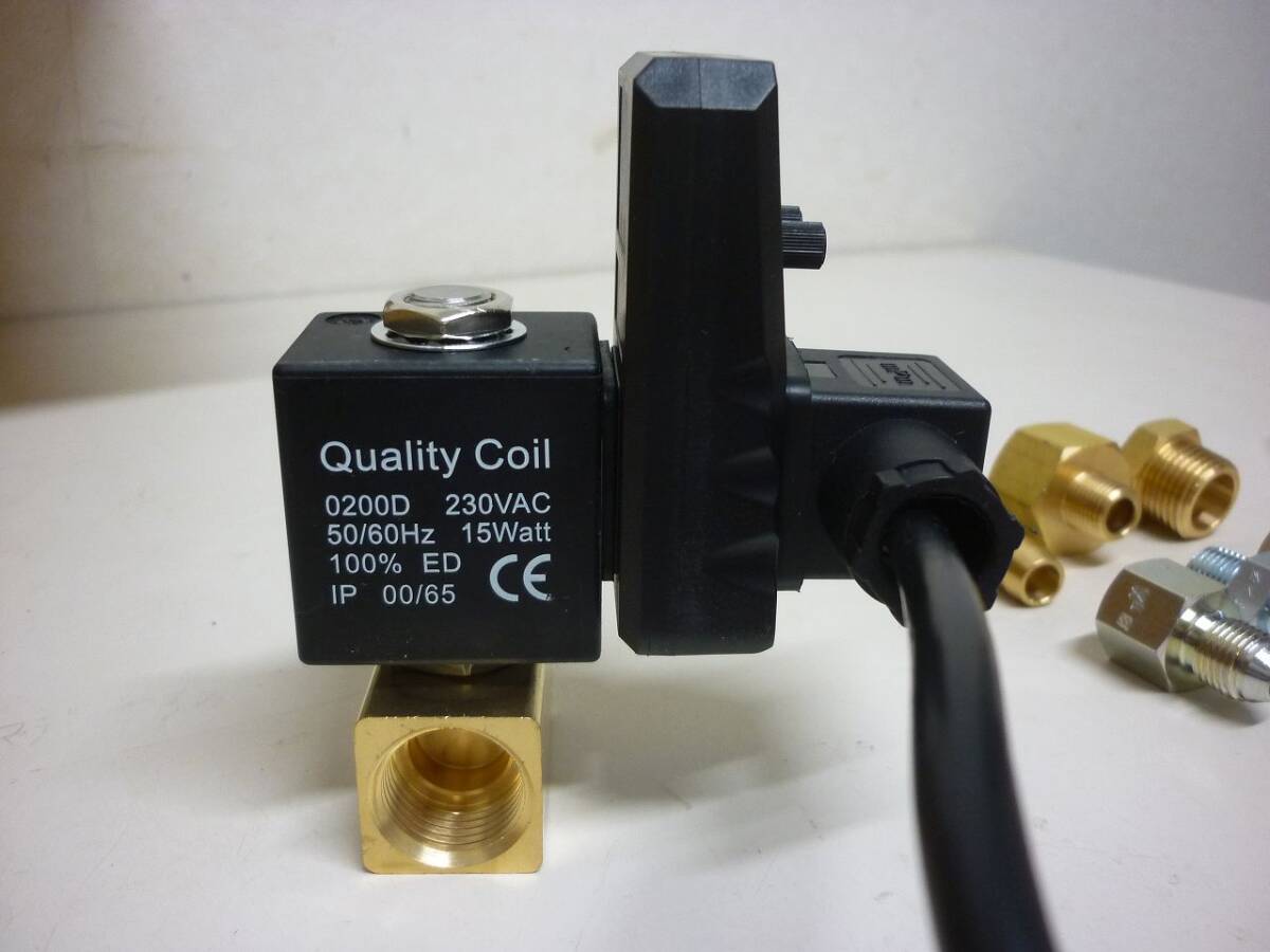 新品 未使用 オートドレントラップ AC200V AC220V 電子トラップ エアートラップ コンプレッサー ドレン排出 タイマー 圧縮空気 水抜き_画像4