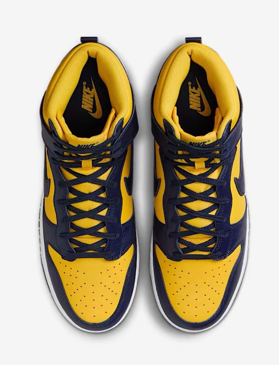 新品！NIKE DUNK HIGH RETRO SE (US9.5 , 27.5cm) VARSITY MAIZE/MIDNIGHT NAVY ナイキ ダンク 紺黄 ミッドナイトネイビー HF3143 700_画像4