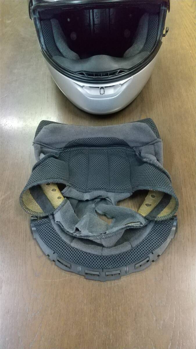 SHOEI X-9 色シルバー、サイズXL、中古美品