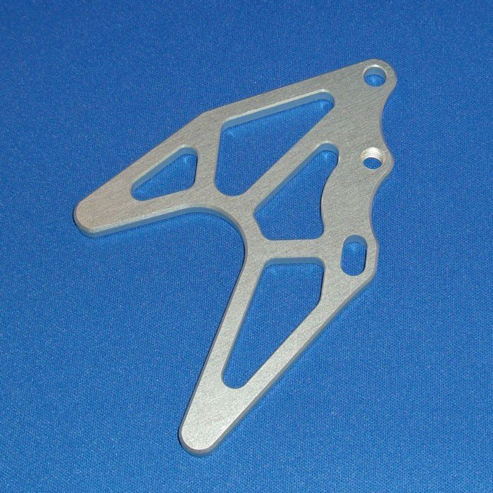 HRC NSF100 NSR50mini　　リヤスタンド カニフック用　カニプレート（シルバー）BA00-0463W　バトルファクトリー　　NSR80 APE50 エイプ_画像1