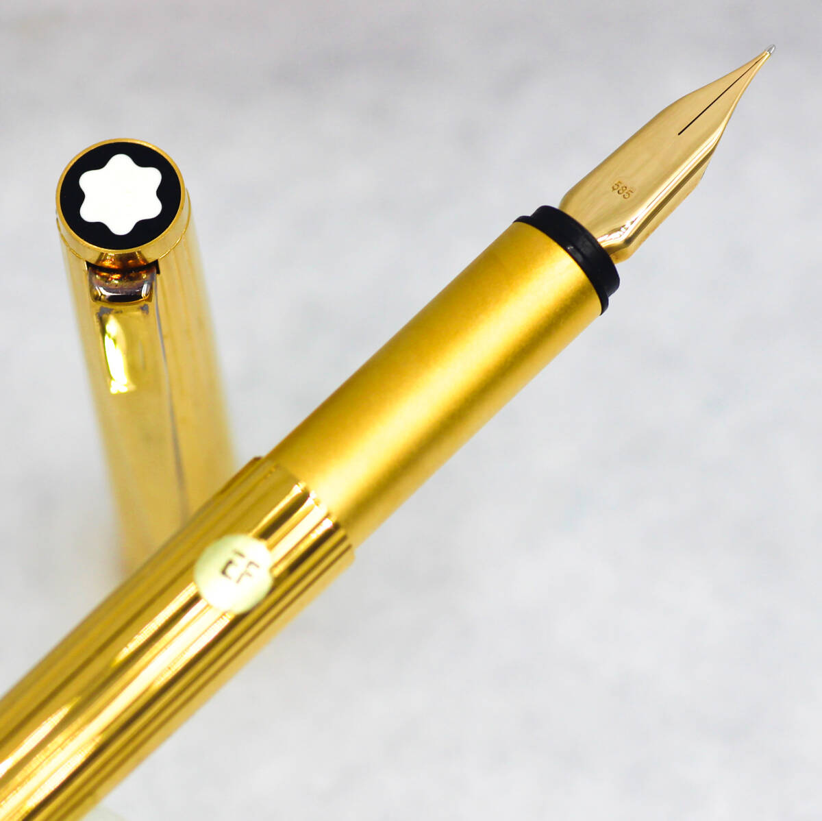 極美品 モンブラン ノブレス 20金張 ゴールド ダイヤカット