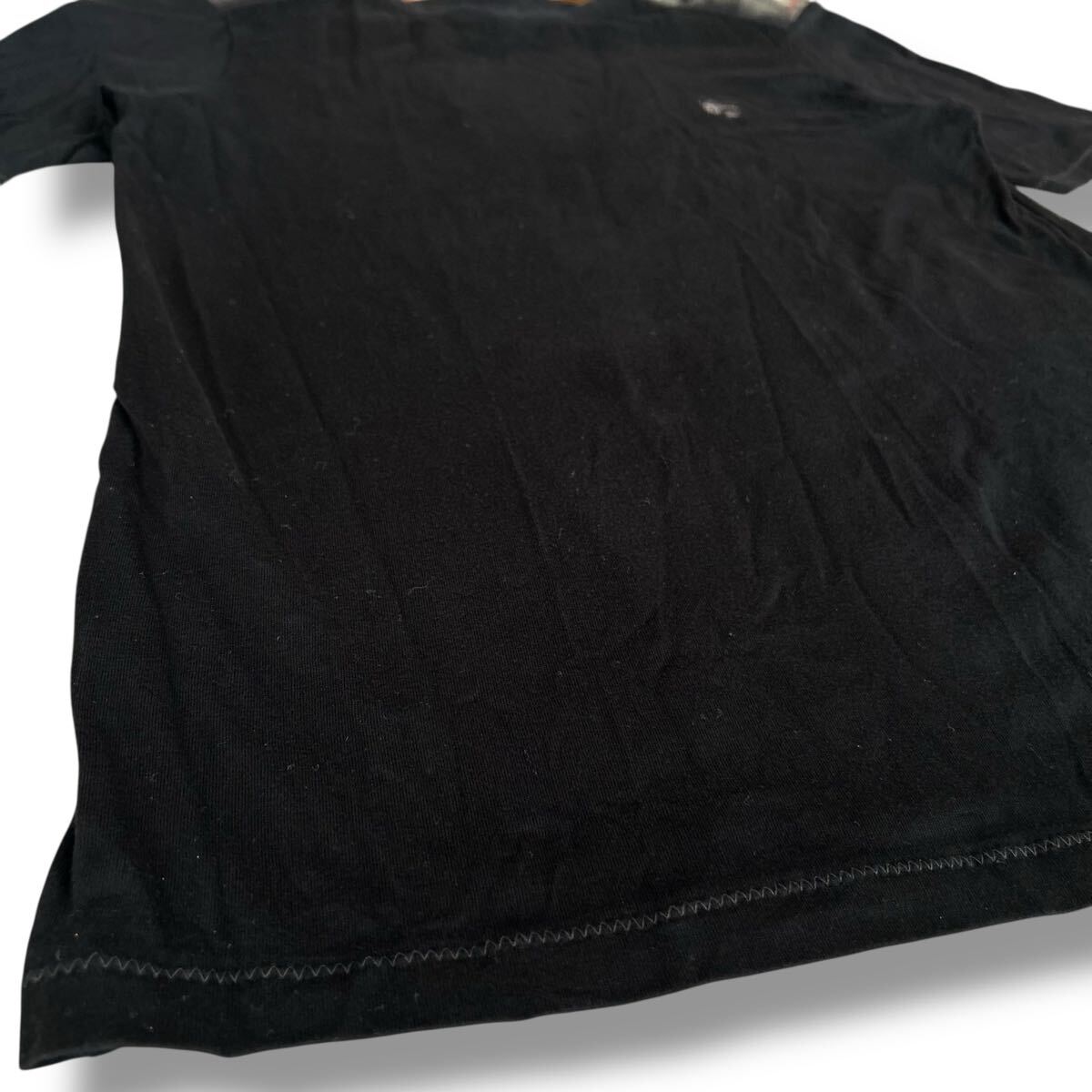 良品 Lサイズ★BURBERRY LONDON バーバリー 半袖 Tシャツ クルーネック トップス ブラック 黒 ノバチェック 日本制 ホースロゴ 刺繍 