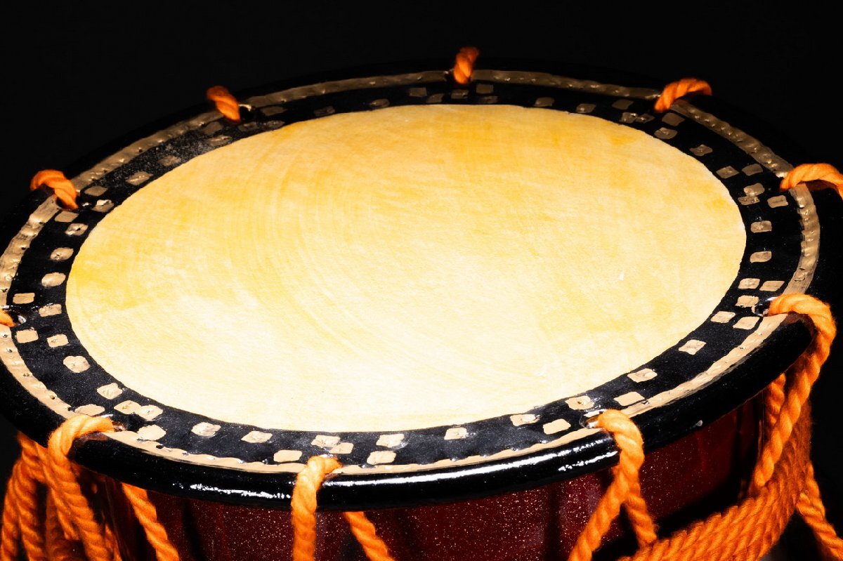 【善古堂】某有名オークション買入 昭和時代物 鼓 太鼓 和歌 雅楽 和楽器 漆器　蒔絵 能楽 伝統(tǒng)蕓能 小唄 打楽器 古美術(shù)74S-237S05