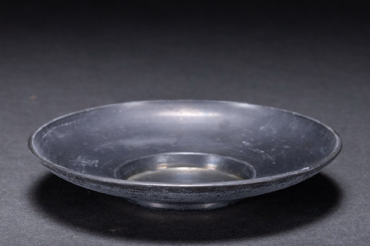 瑞春造 錫製 茶托 十客セット ☆総重約1452g / 煎茶道具