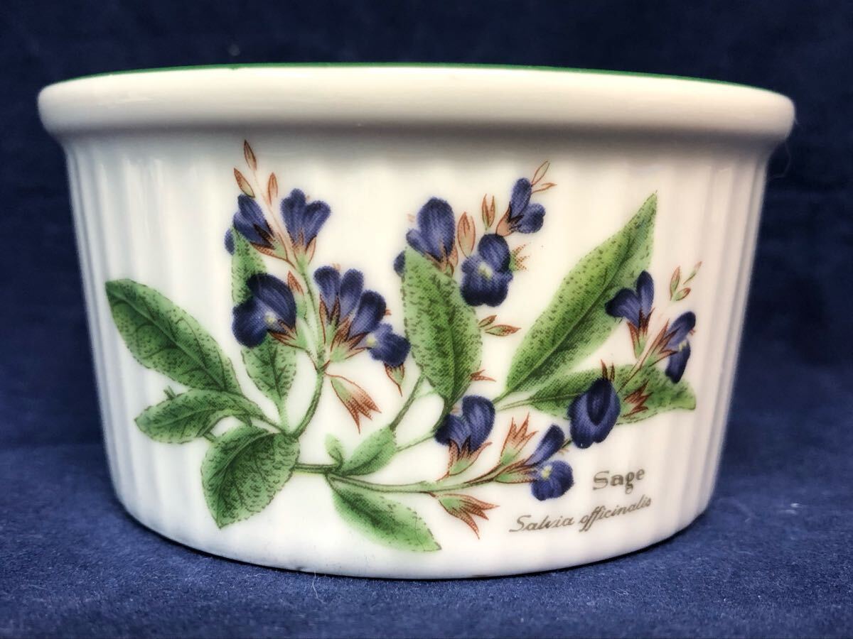 ROYAL WORCESTER HERBS ハーブ柄 ココット カップ ケーキカップ 6點 中古 美品 保管品