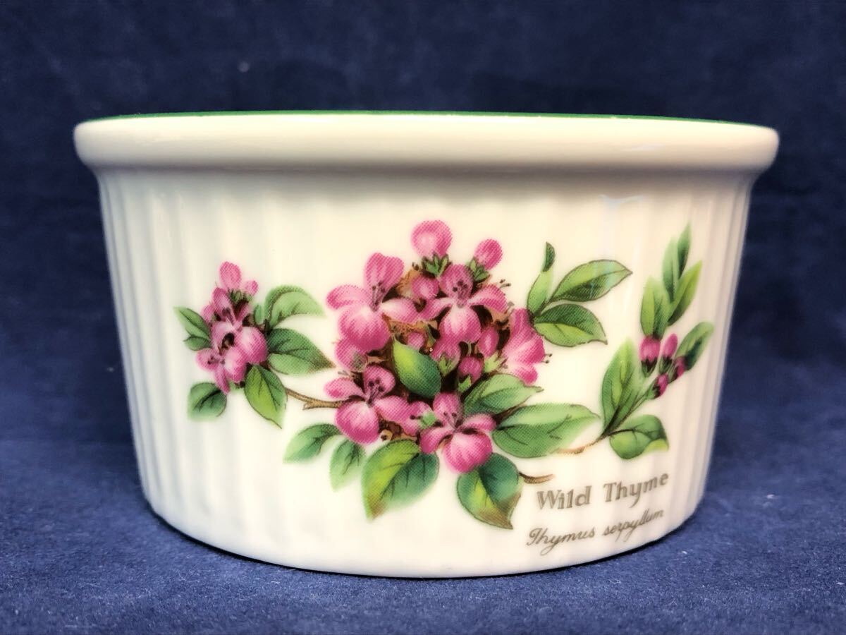 ROYAL WORCESTER HERBS ハーブ柄 ココット カップ ケーキカップ 6點 中古 美品 保管品