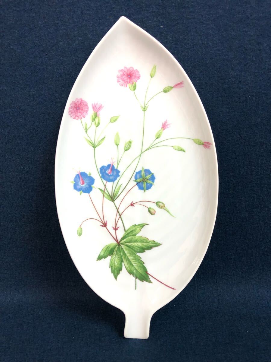 リモージュ アビランド フローレンス リーフ プレート 24㎝ 未使用 保管品 現(xiàn)狀品 箱なし Haviland LIMOGES FRANCE "Florence" 