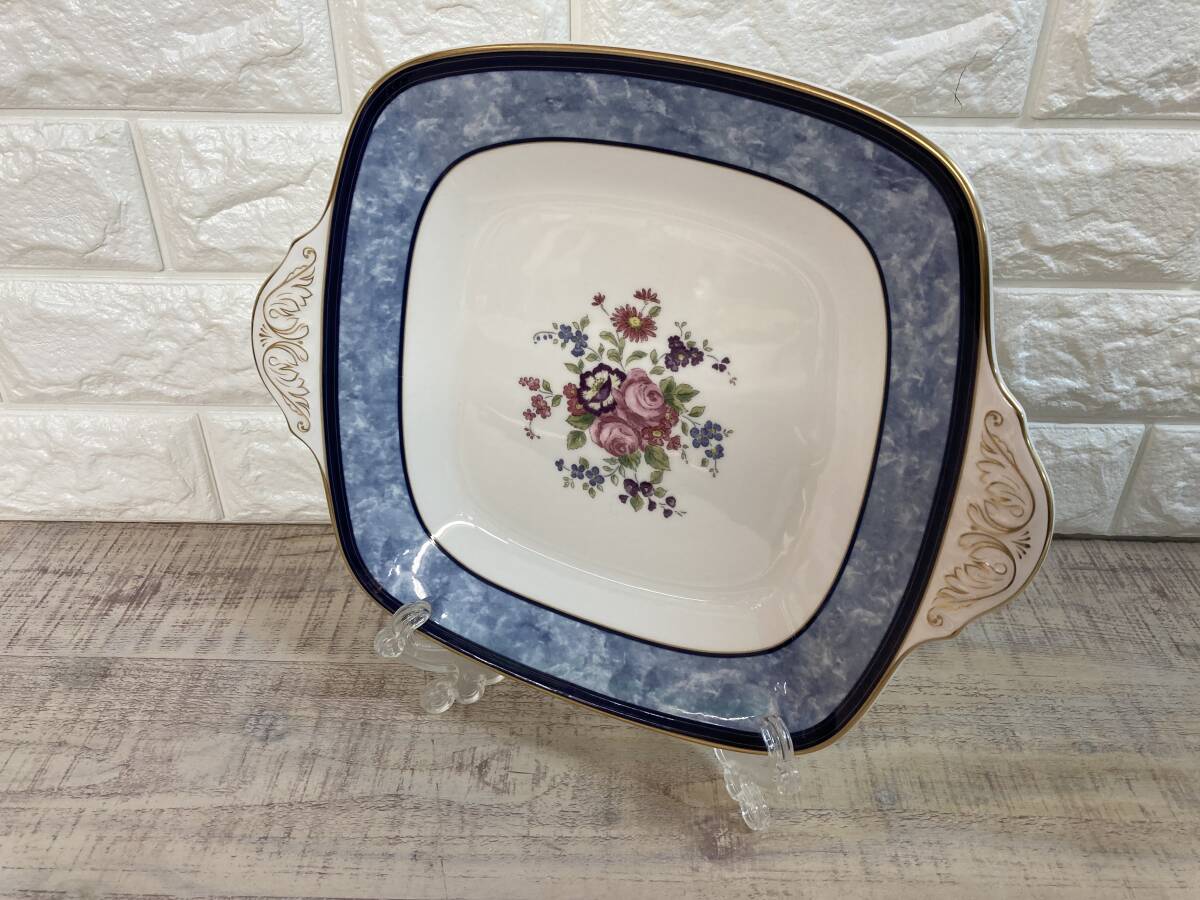 ☆中古良品　ROYAL DOULTON 1997 CENTENNIAL ROSE H-5256 ロイヤル?ドルトン　スクエアプレート　MADE IN ENGLAND
