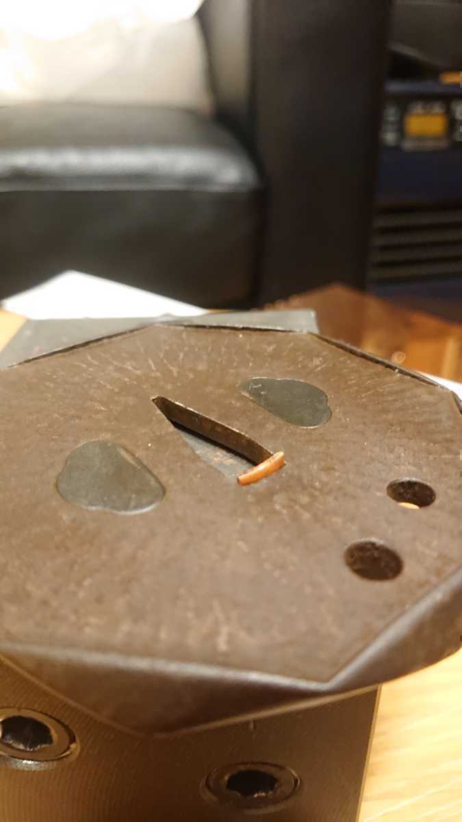  гарда меча . золотой . материал [ толщина .][t1.2/t2.0] японский меч подлинный . для ( основной простой . золотой для . материал, подробно описание товара . прочитайте пожалуйста.) меч принадлежности .. голова японский меч гарда меча 