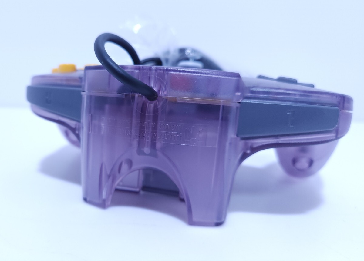 任天堂 N64 本物 透明な紫色 コントローラ Nintendo ニンテンドー64 NUS-005 コントローラ 美品/動作品 動作確認(rèn)済 (AB-30)
