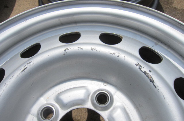 スチールホイール 14X 5.5J PCD100 オフセット+46 ハブ径55㎜ 刻印MB 鉄ホイール４本_画像9