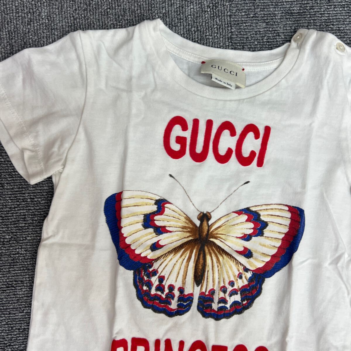 500円スタート★子供服★SIZE：36　GUCCI/グッチ　キッズ　GUCCI PRINCESS Tシャツ　蝶