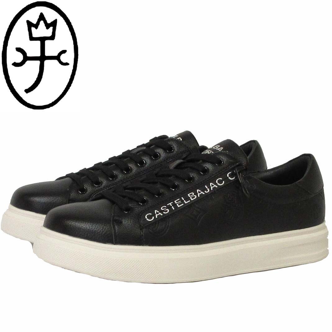 ★CASTELBAJAC★モノグラムデザインスニーカー【黒25.5cm】春夏モデル 7235195126 カステルバジャック