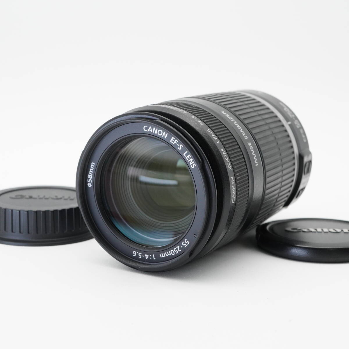 美品 CANON キヤノン EF-S 55-250mm F4-5.6 IS 望遠ズームレンズ #AA4483