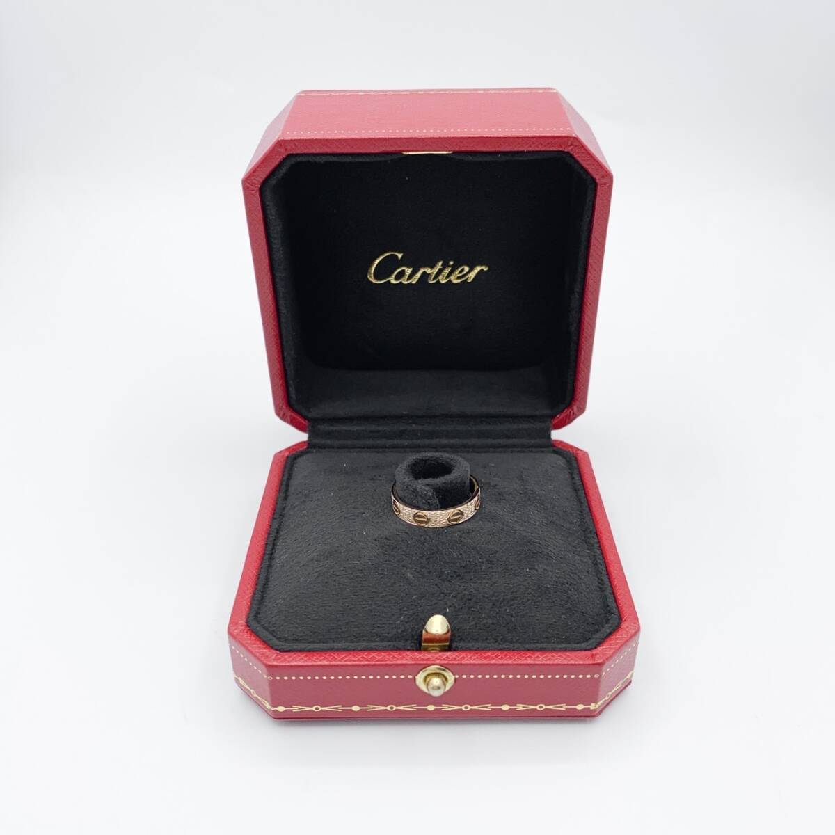 【仕上済】カルティエ ミニラブリング 9號 PG ダイヤ 9 49 K18PG レディース リング?指輪 CARTIER
