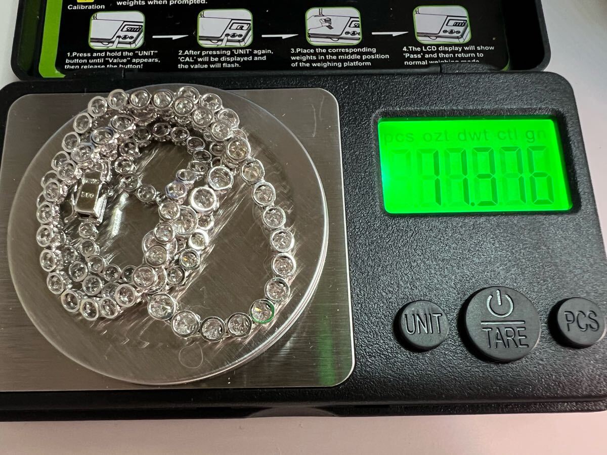 1円　K18WG テニスネックレス　ネックレス　ダイヤモンド　5ct 11.37g EG0303