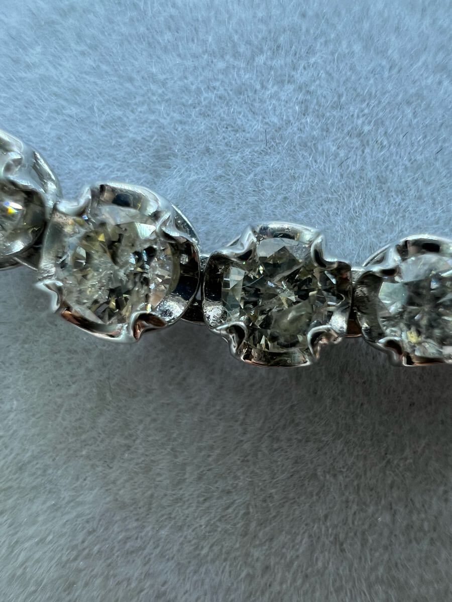 1円　K18WG テニスネックレス　ネックレス　ダイヤモンド　5ct 11.37g EG0303