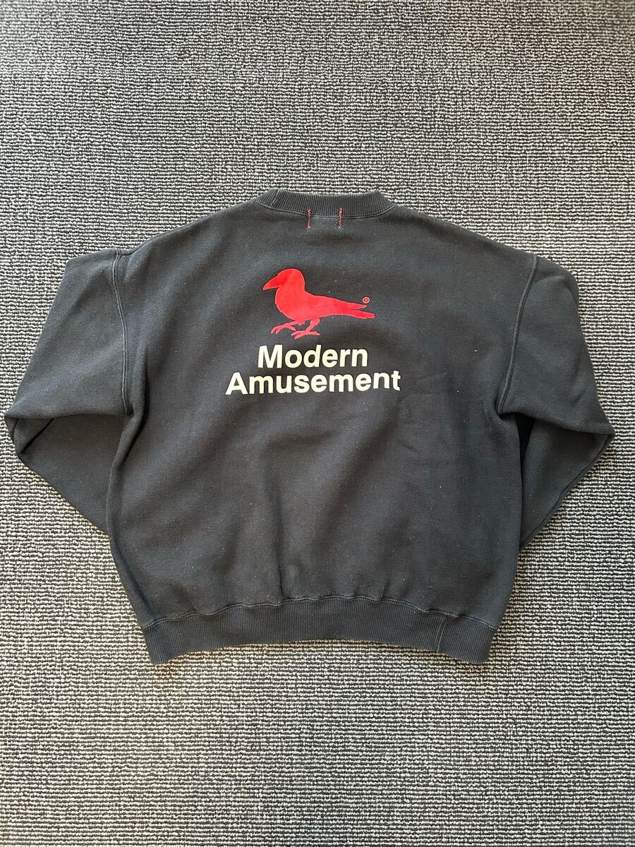 Modern Amusement モダンアミューズメント スウェット トレーナー ブラック サイズM 古着 アメリカ製_画像1