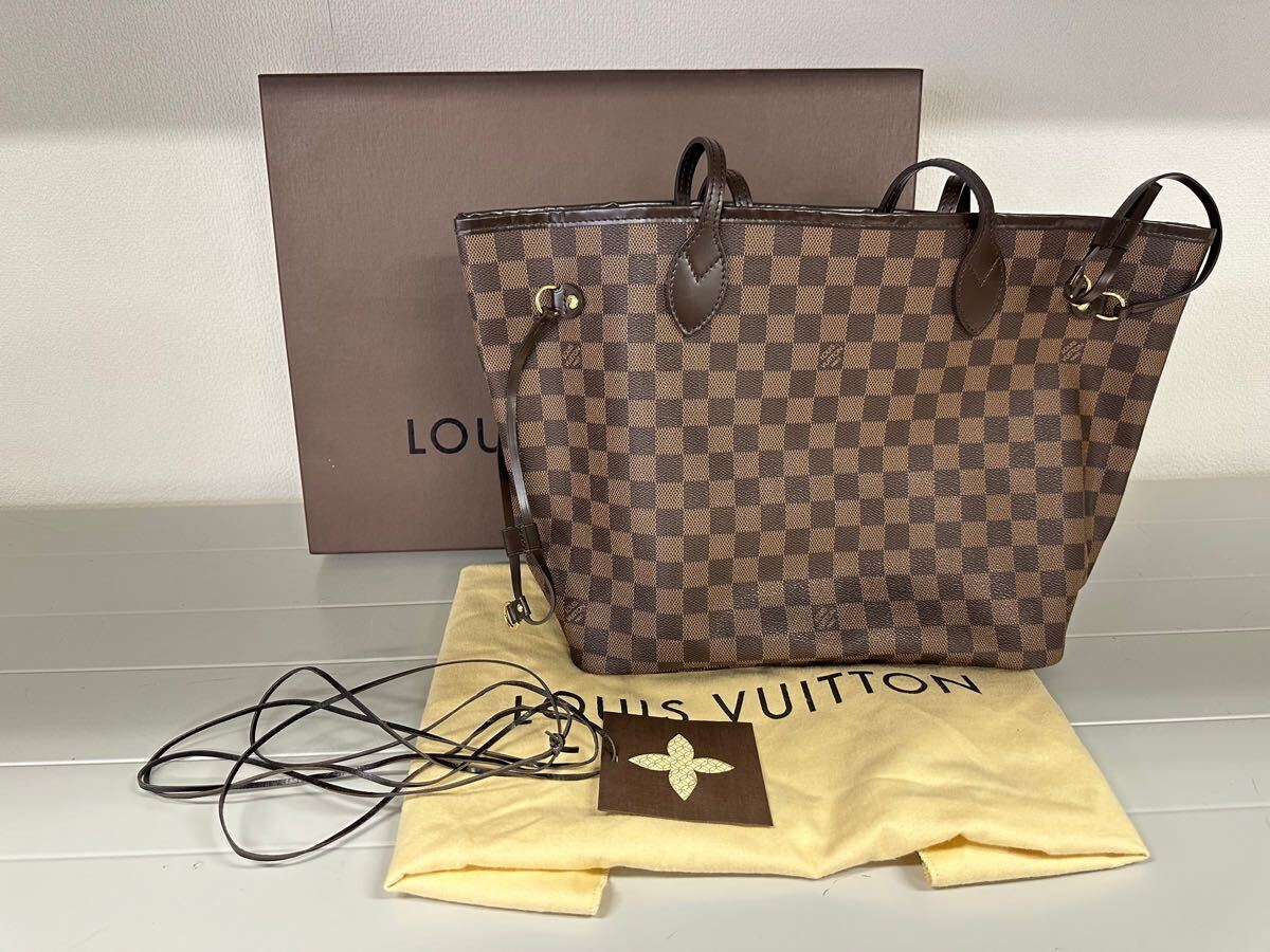 【5白2】1円スタート LOUIS VUITTON / SP1122 ルイヴィトン ダミエ ネヴァーフルMM ハンドバッグ トートバッグ 箱付き