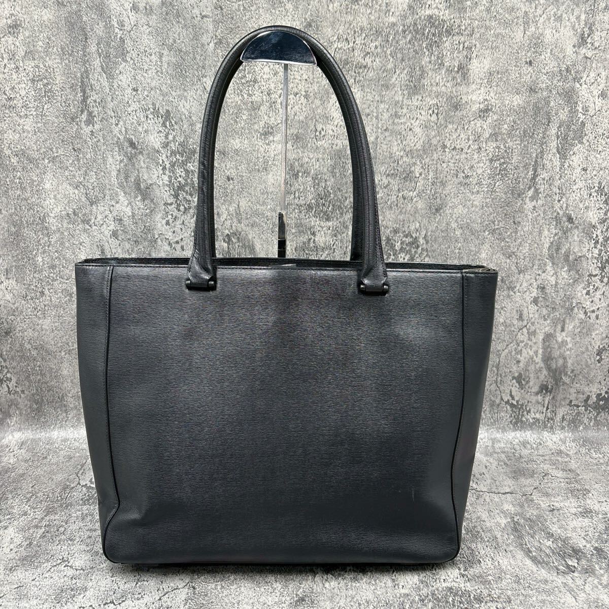 【現(xiàn)行/極美品】Paul Smith ポールスミス トートバッグ ストローグレインレザー 肩掛け◎ A4◎ マルチストライプ 大容量 メンズ ビジネス