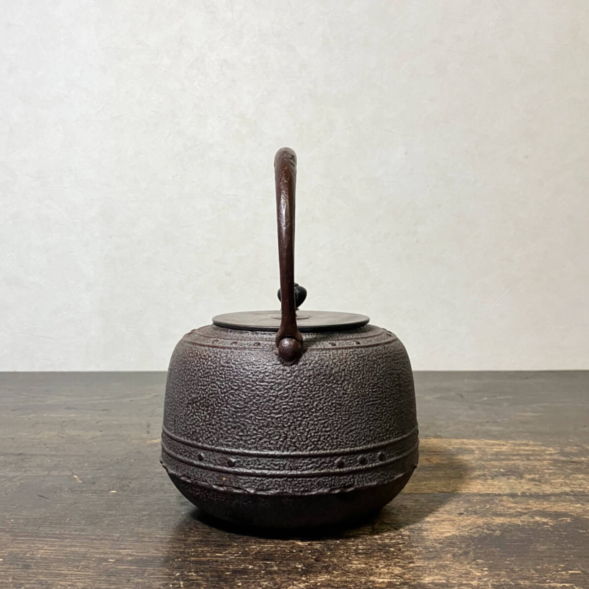 京都⑧ 正寿堂 造 斑紫銅蓋 鉄瓶 煎茶道具 ( 人間国宝 高橋敬典