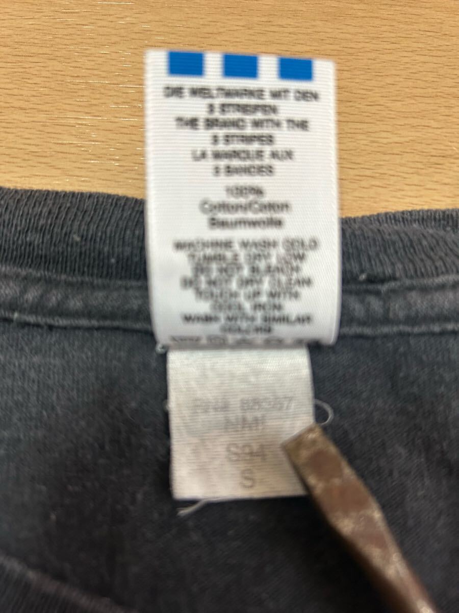 80s USA制 アディダス BIGロゴTシャツ 袖裾シングル L相當(dāng) アメカジ オアシス ブラー モッズ ブリットポップ ポールウェラー