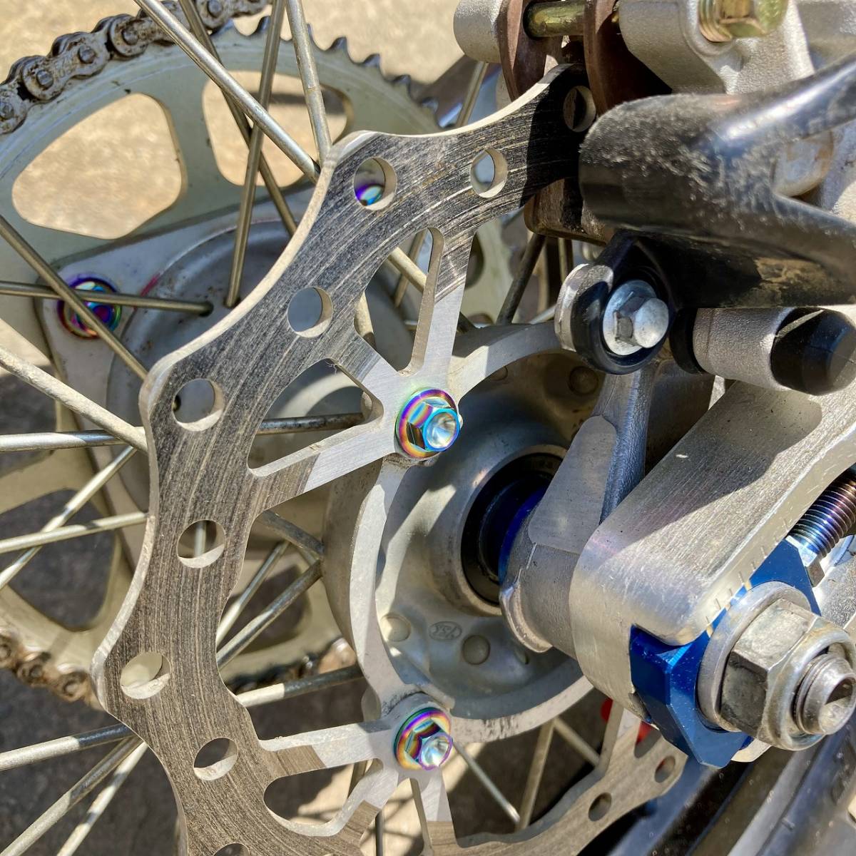 チタン 4本 ホンダ ブレーキディスク ボルト CRM80 CRM250R CRM250AR SL230 XR230 モタード XLR250R baja XR250 baja XR250R XR400 600 650