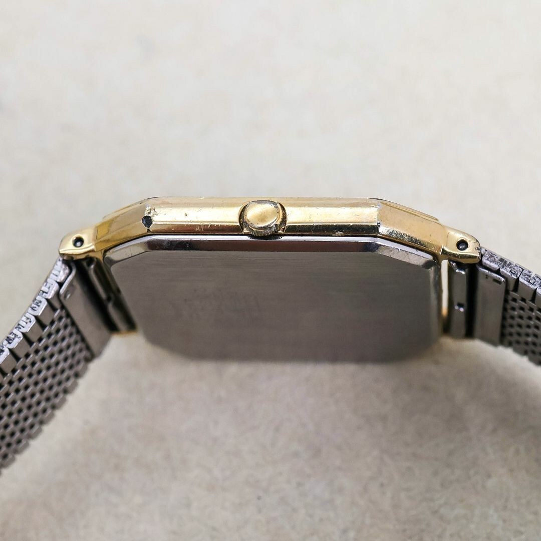 稼働 CITIZEN CQ 腕時計 ブラック フリーアジャスト 新品電池1797_画像6