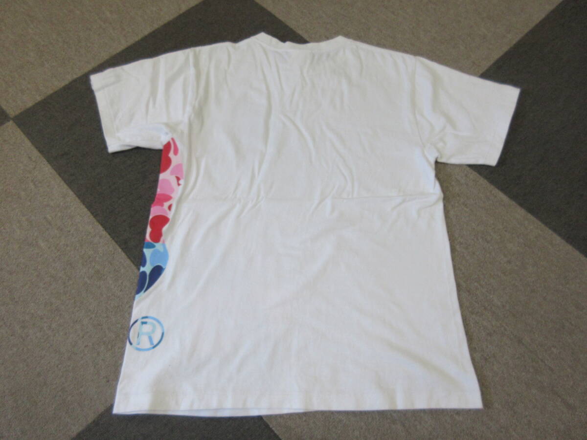 A Bathing Ape ABC Camo Tシャツ S エイプ 白 NIGO 001TEI301067M Crazy Side Big Ape Head 半袖 金タグ