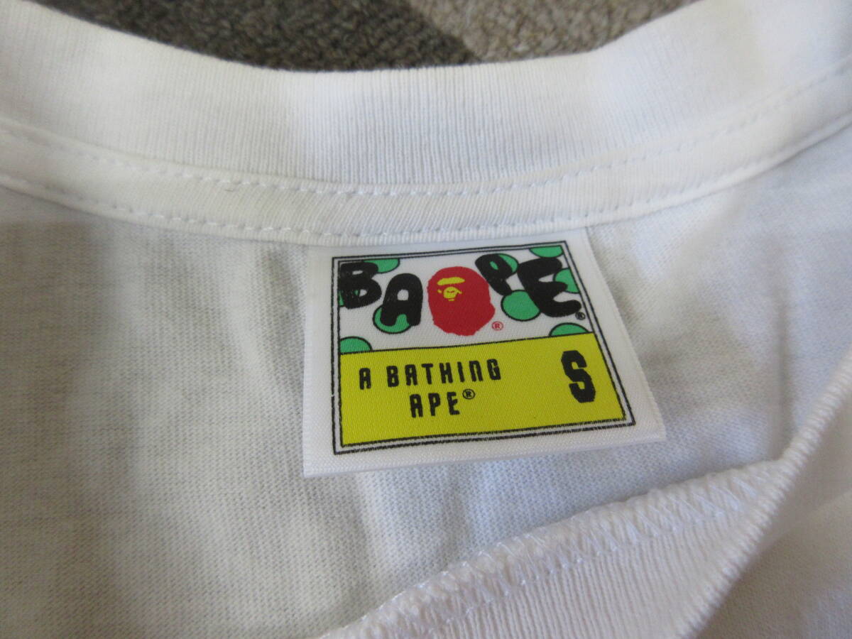 A Bathing Ape ABC Camo Tシャツ S エイプ 白 NIGO 001TEI301067M Crazy Side Big Ape Head 半袖 金タグ