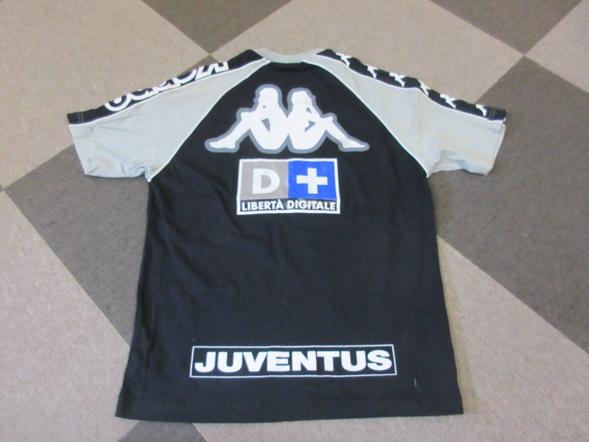 90s Kappa GArA ITALY制 Tシャツ ユベントス L ヴィンテージ ユニフォーム ゲームシャツ セリエＡ JUVENTUS D+ 10 Liberta digitale