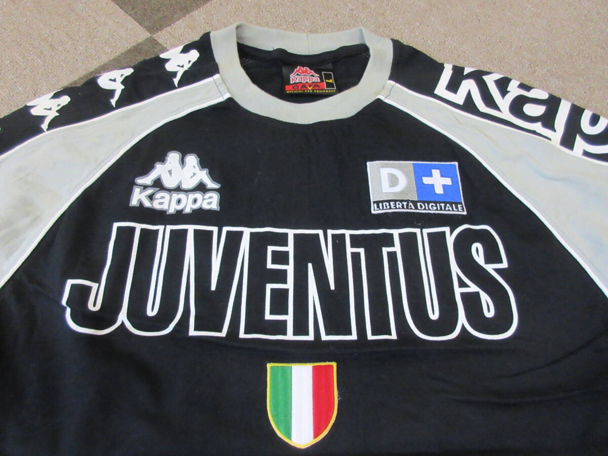 90s Kappa GArA ITALY制 Tシャツ ユベントス L ヴィンテージ ユニフォーム ゲームシャツ セリエＡ JUVENTUS D+ 10 Liberta digitale