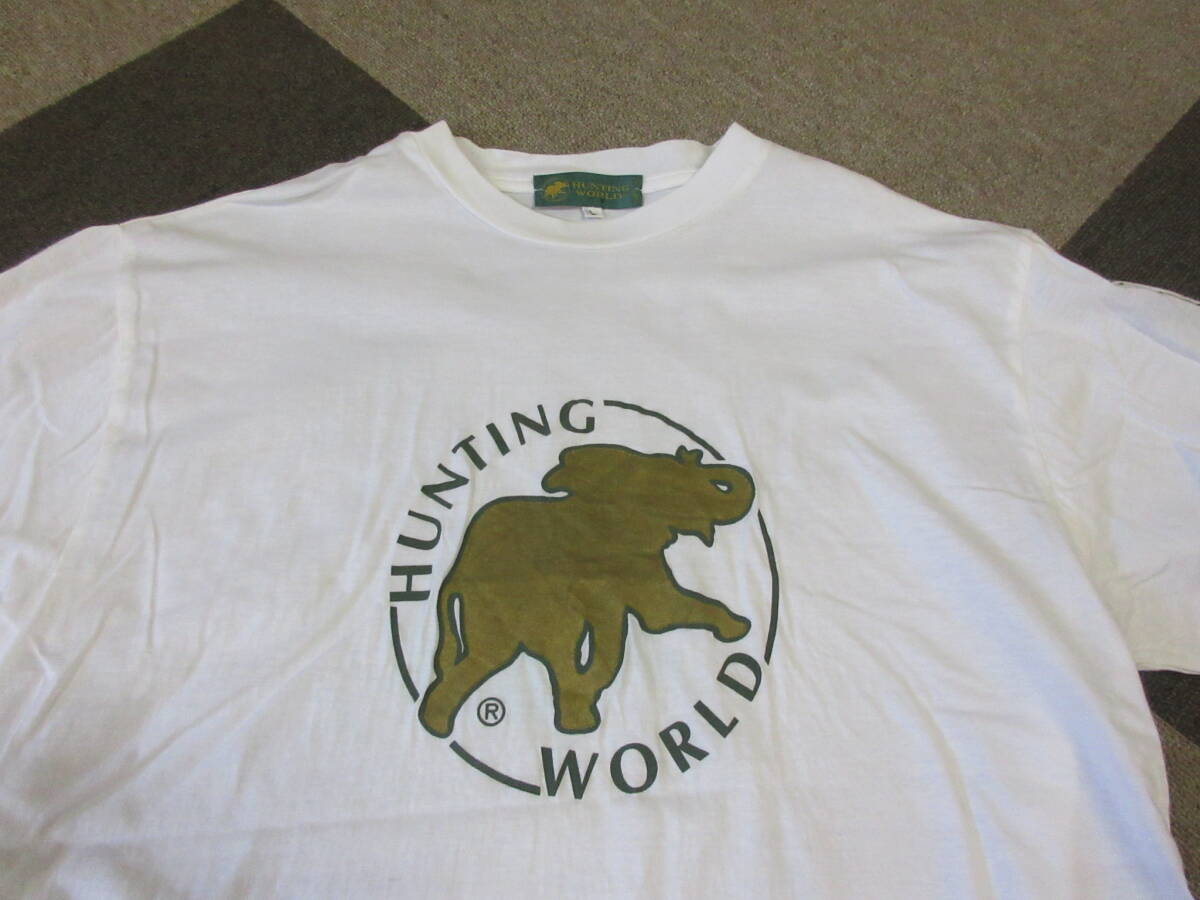 90s HUNTING WORLD イタリア制 Tシャツ XL～ ハンティングワールド ITALY制 ヴィンテージ オールド アーカイブ