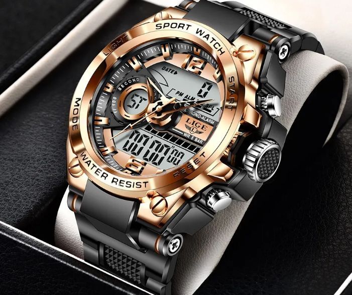 ●新品未使用●デジタルデザインLIGE腕時計 金ゴールド CASIO クロノグラフ 機(jī)械式 正規(guī)品 海外モデル G-SHOCK カシオ バーバリー ape1