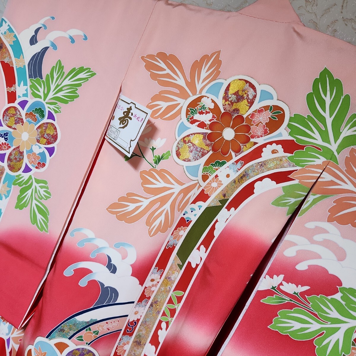 #5-020 (未使用品) 正絹 女児 お宮參り 祝著 きもの