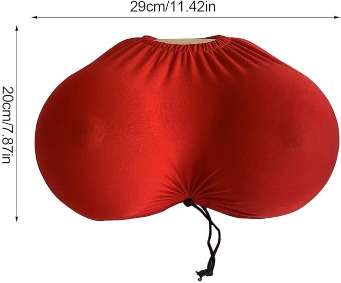 おっぱい枕　赤　おっぱい胸枕クッション　枕、人間工學的胸枕クッション、カップルのための面白いラテックス胸枕ギフト　誕生日プレゼント