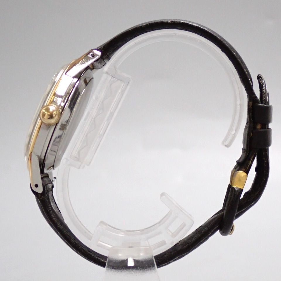 ★1円 GIRARD PERREGAUX/ジラールペルゴ 手巻き腕時(shí)計(jì)/黒文字盤/ゴールド/レザーベルト/3針/アナログ&2123700009