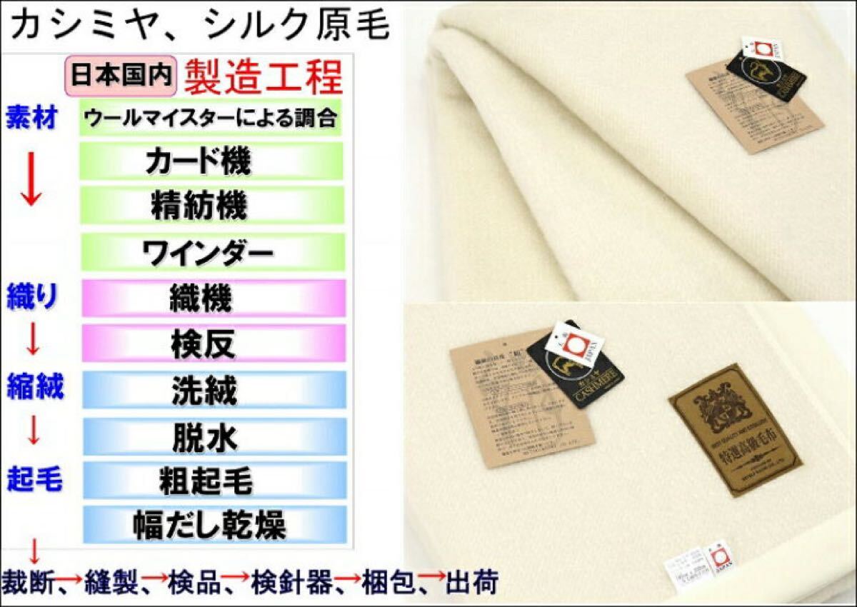 三井毛織 カシミヤ シルク毛布 日本制 高級(jí) ギフト 贈(zèng)答用 ブランケット ホワイト 毛布 シングル 寢具