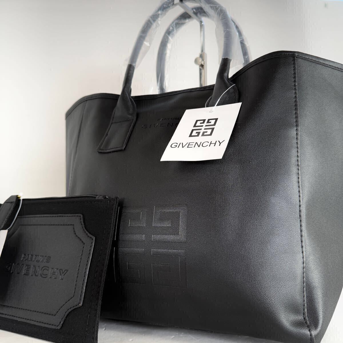 1円■未使用品■ジバンシー GIVENCHY トートバッグ レザー レディース メンズ ビジネスバッグ ブリーフケース ブラック ジバンシィ