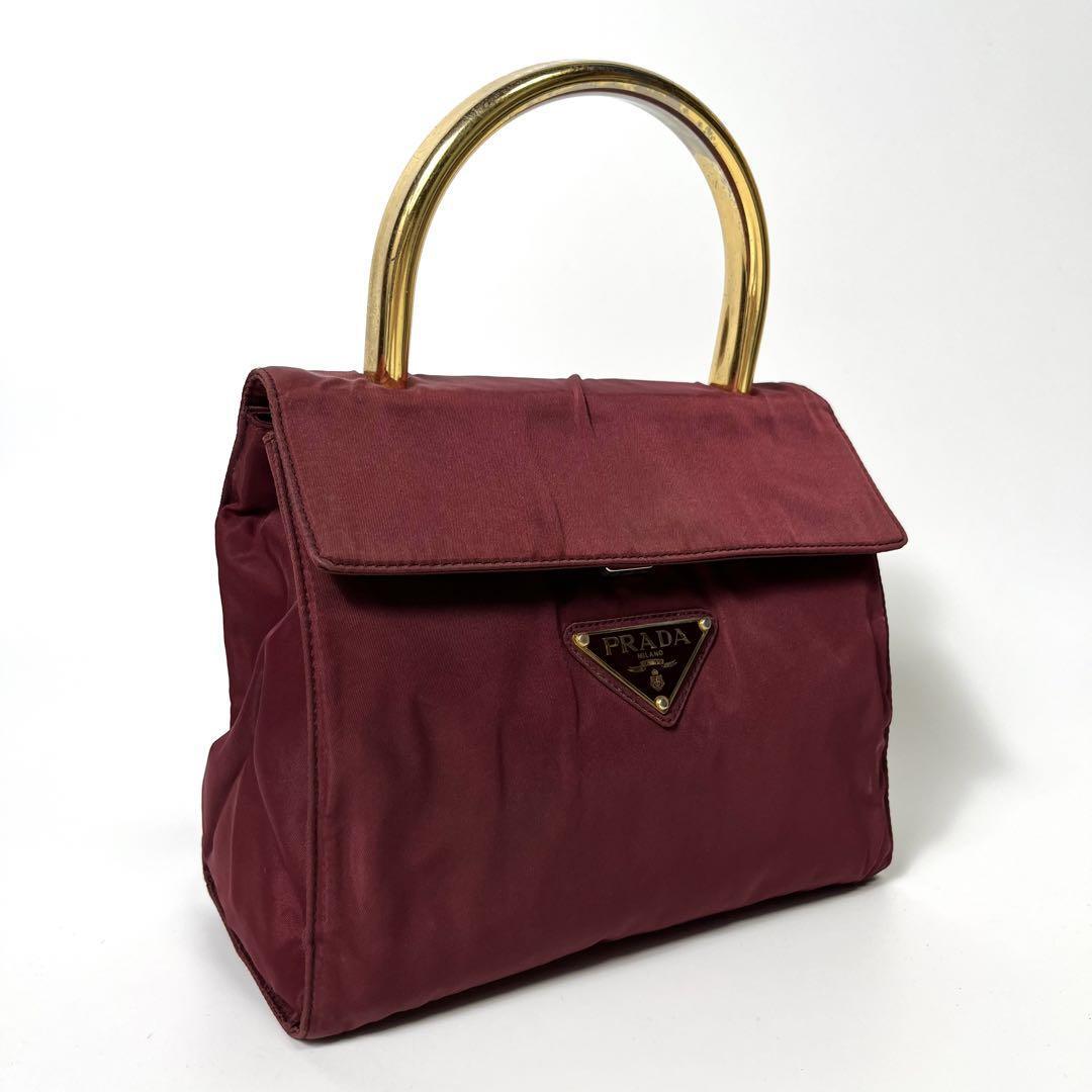 Eiko　プラダ　ハンドバッグ　メタルハンドル　三角プレート　ヴィンテージ 楽天市場】【PRADA】プラダ 三角ロゴプレート メタルハンドル