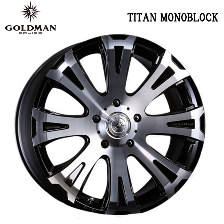 送料無料 クリムソン CRIMSON GOLDMAN CRUISE TITAN MONOBLOCK 9J-22 +18 6H-139.7 (22インチ) 6H139.7 9J+18【2本セット 新品】