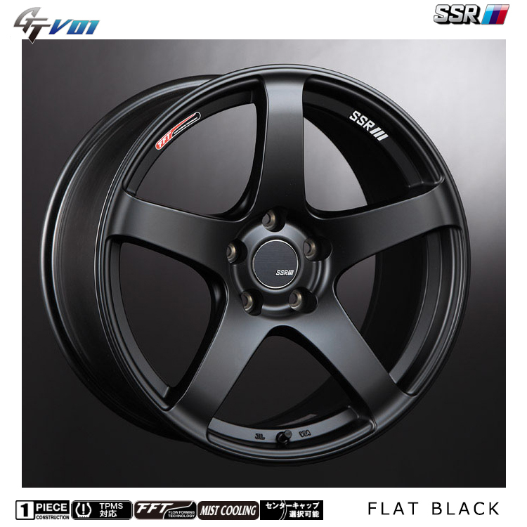 送料無料 SSR SSR GTV 01 7J-17 +42 4H-100 (17インチ) 4H100 7J+42【2本セット 新品】_画像1