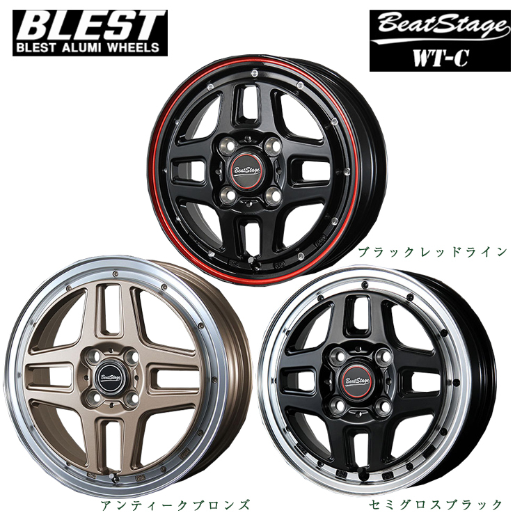 送料無料 ブレスト BLEST BeatStage WT-C 4J-12 +43 4H-100 (12インチ) 4H100 4J+43【1本単品 新品】